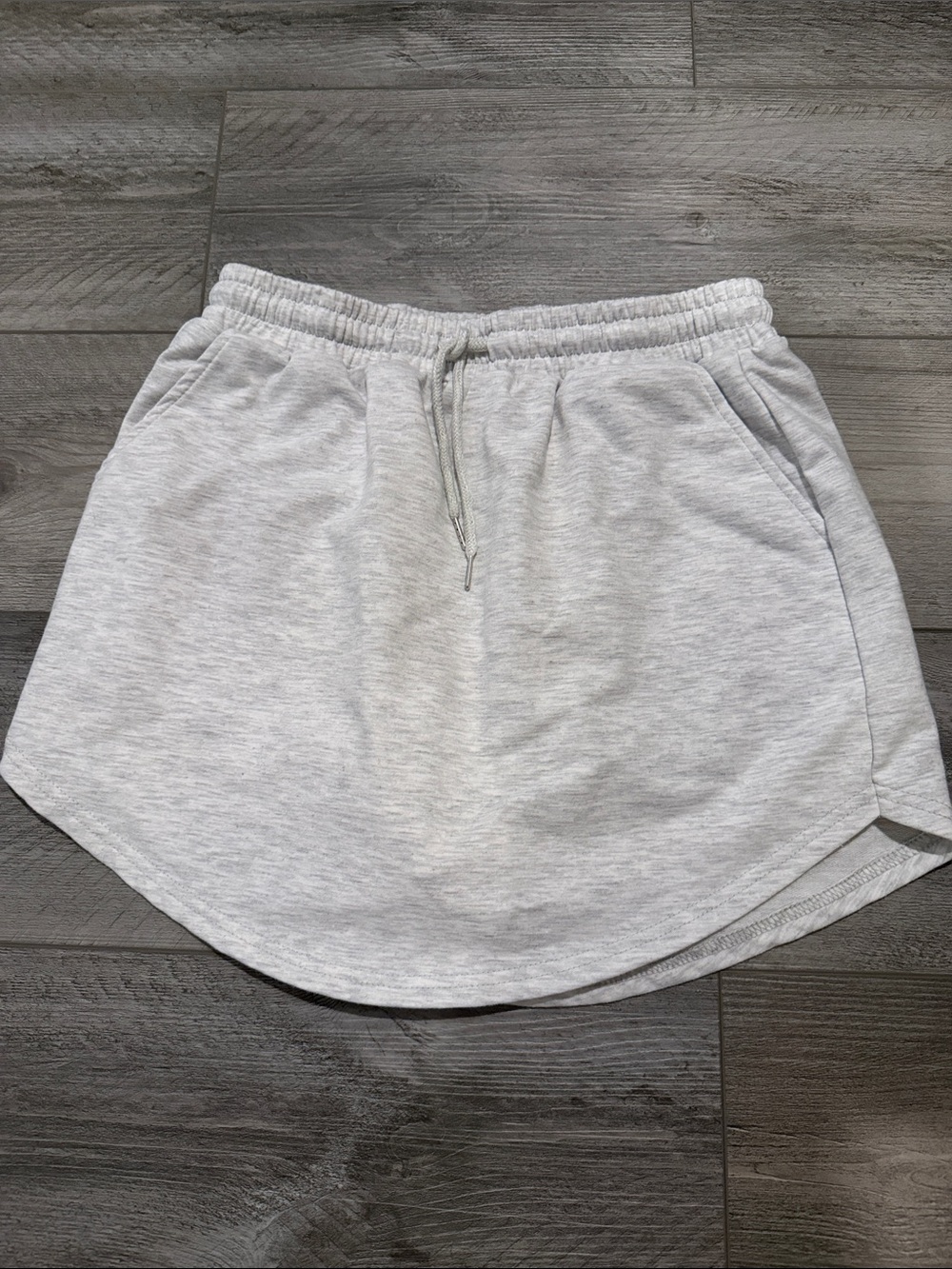 Light Gray Drawstring Skort